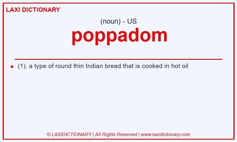 Definition poppadom in American English