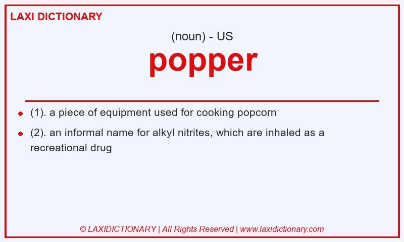 Definition popper in American English