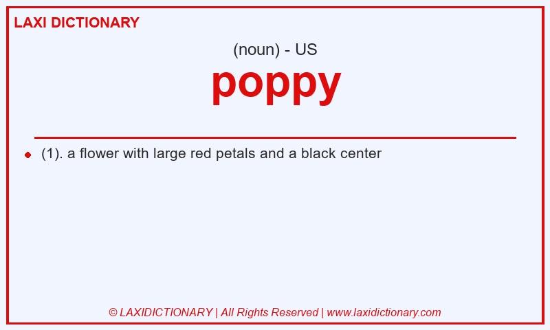 Definition poppy in American English