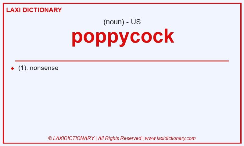 Definition poppycock in American English