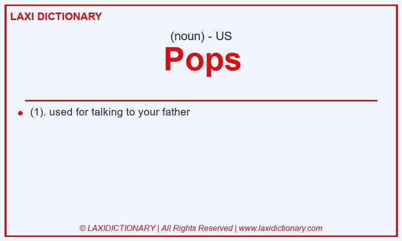 Definition Pops in American English