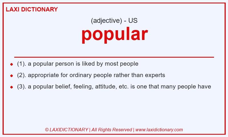 Definition popular in American English