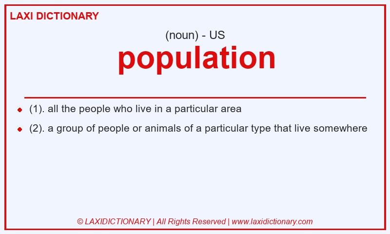 Definition population in American English