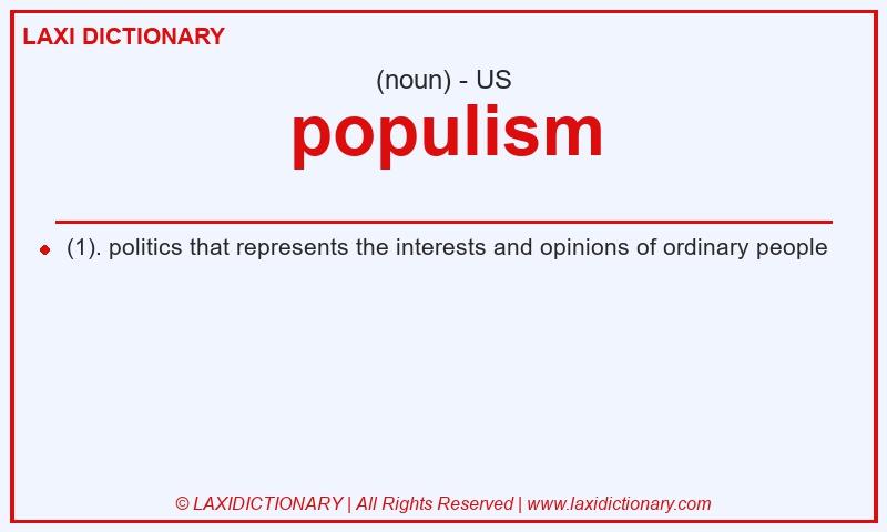 Definition populism in American English