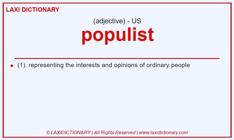 Definition populist in American English