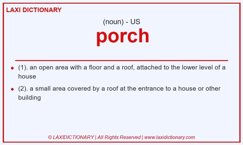 Definition porch in American English