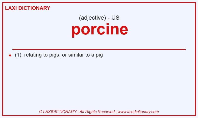 Definition porcine in American English
