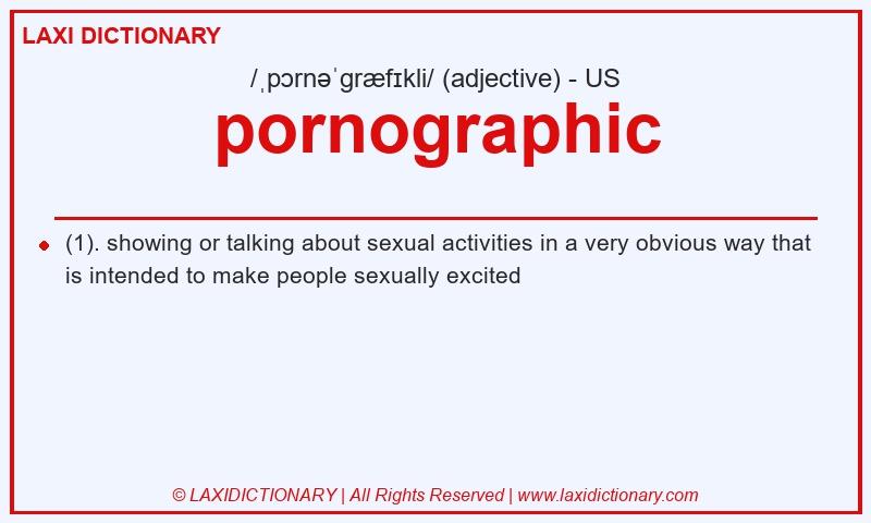 Definition pornographic in American English