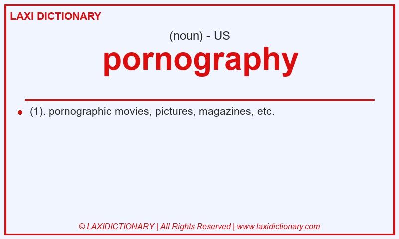 Definition pornography in American English