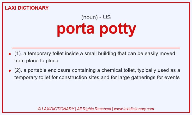 Definition porta potty in American English