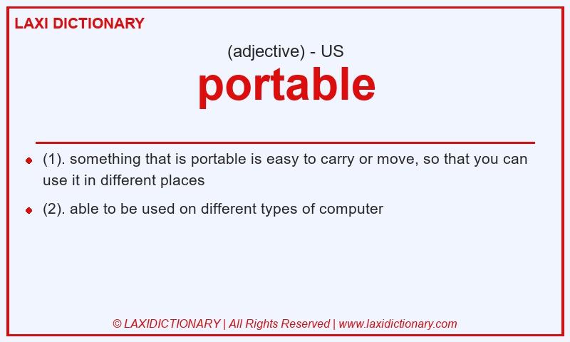Definition portable in American English
