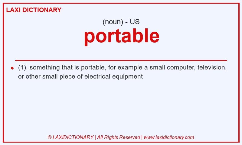 Definition portable in American English