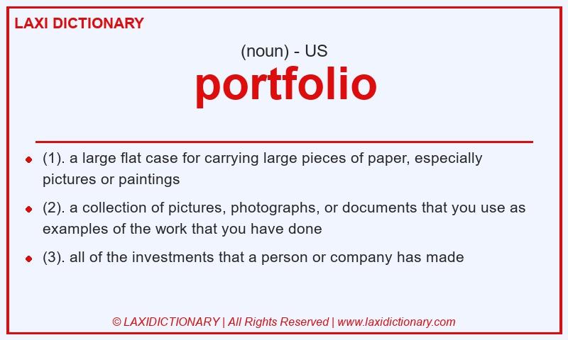 Definition portfolio in American English