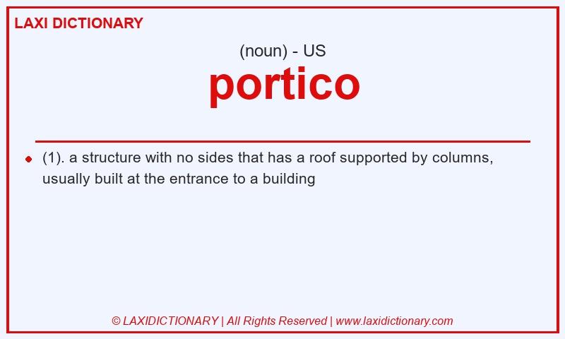 Definition portico in American English