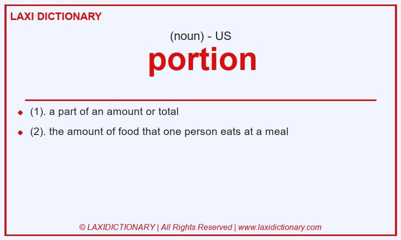 Definition portion in American English