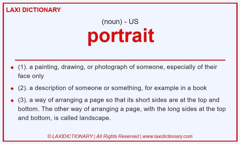 Definition portrait in American English