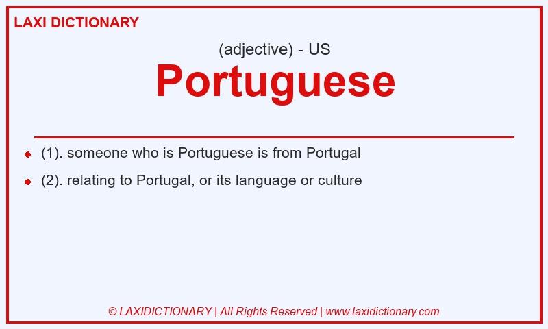 Definition Portuguese in American English
