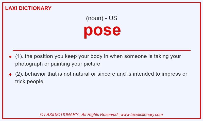 Definition pose in American English