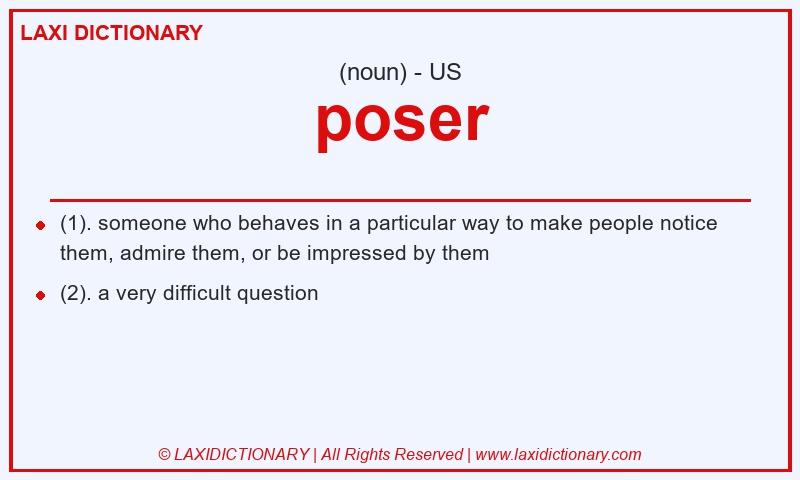 Definition poser in American English