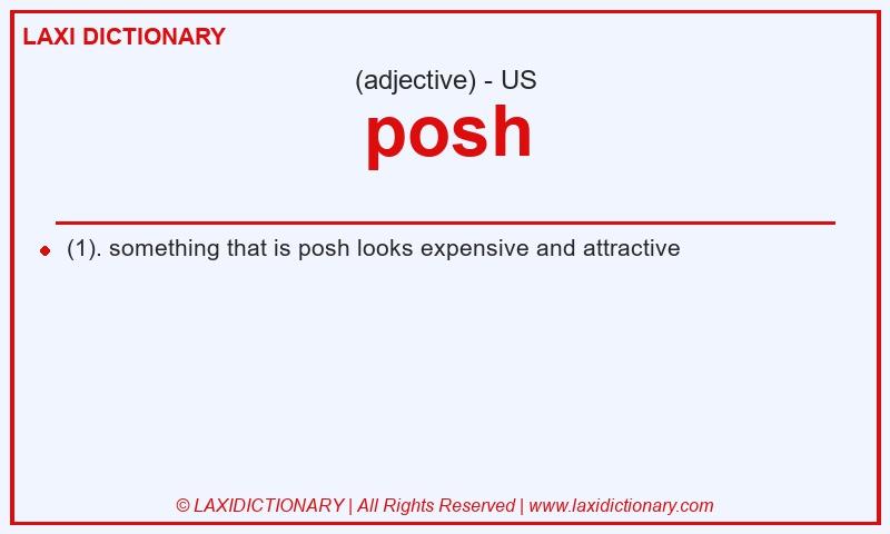 Definition posh in American English
