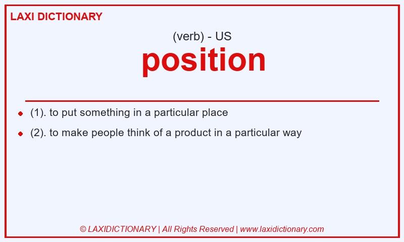 Definition position in American English