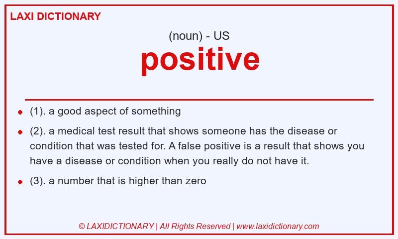 Definition positive in American English