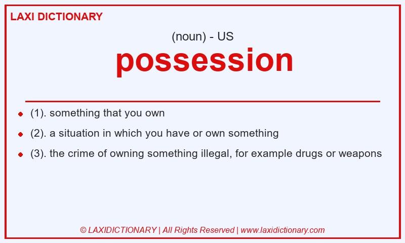 Definition possession in American English