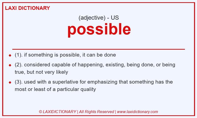 Definition possible in American English