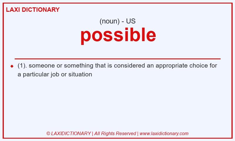 Definition possible in American English