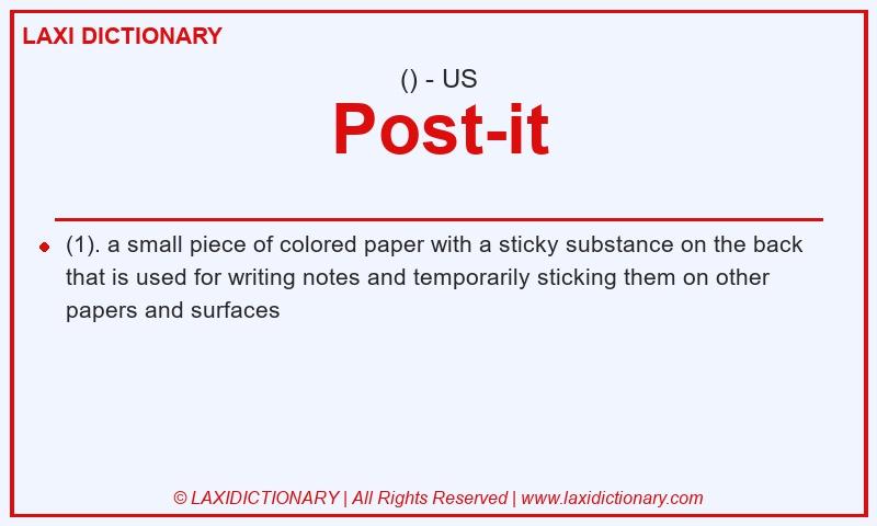 Definition Post-it in American English