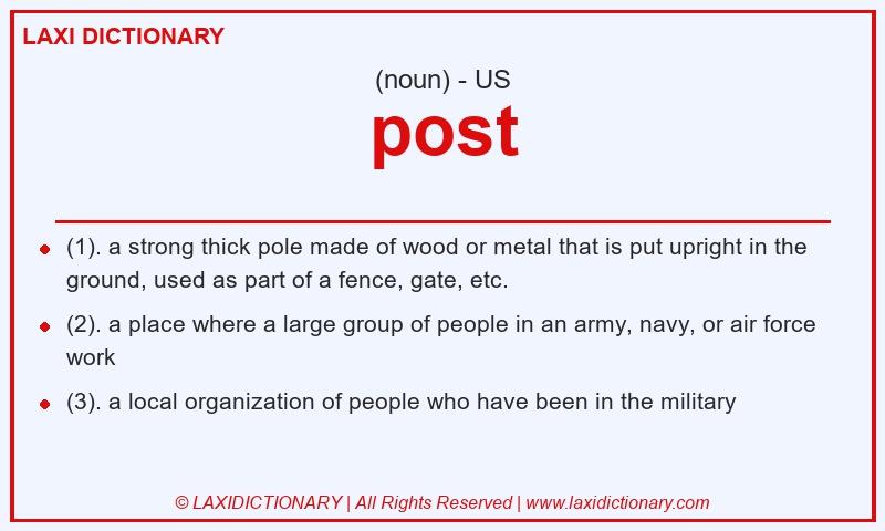Definition post in American English