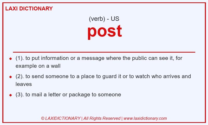 Definition post in American English