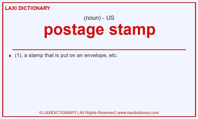 Definition postage stamp in American English