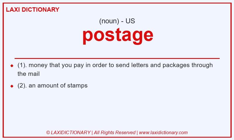Definition postage in American English