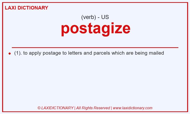 Definition postagize in American English