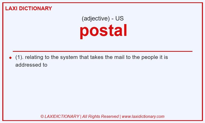 Definition postal in American English