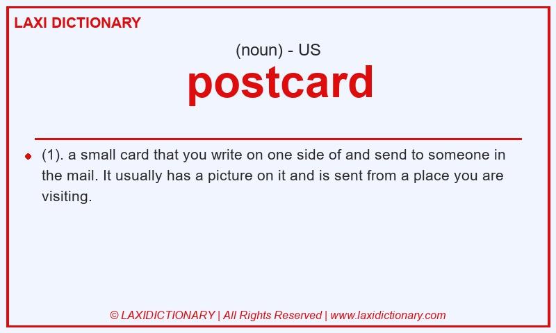 Definition postcard in American English