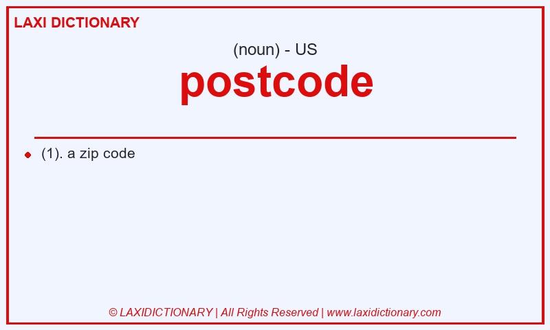 Definition postcode in American English
