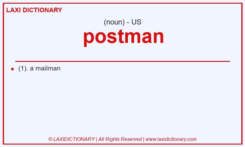 Definition postman in American English