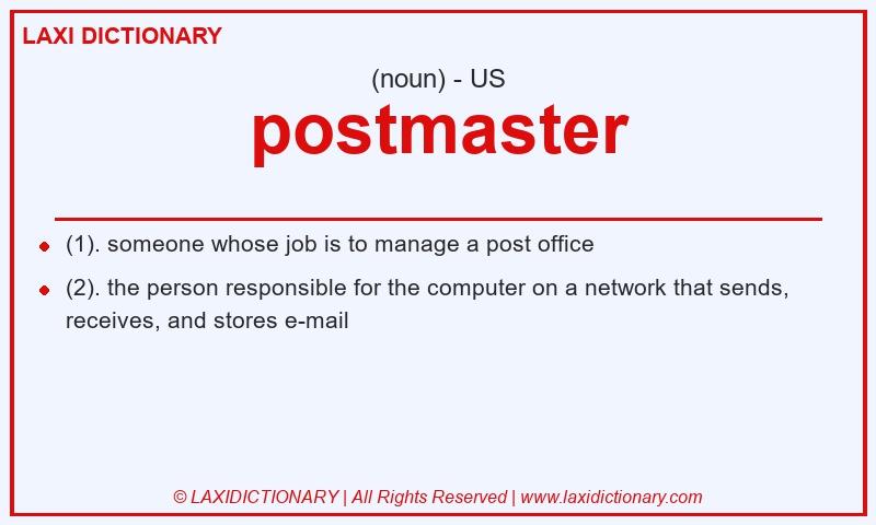 Definition postmaster in American English