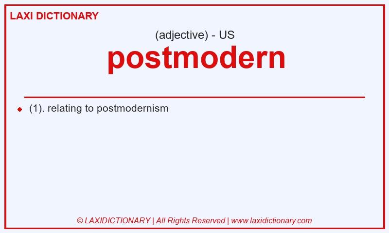 Definition postmodern in American English
