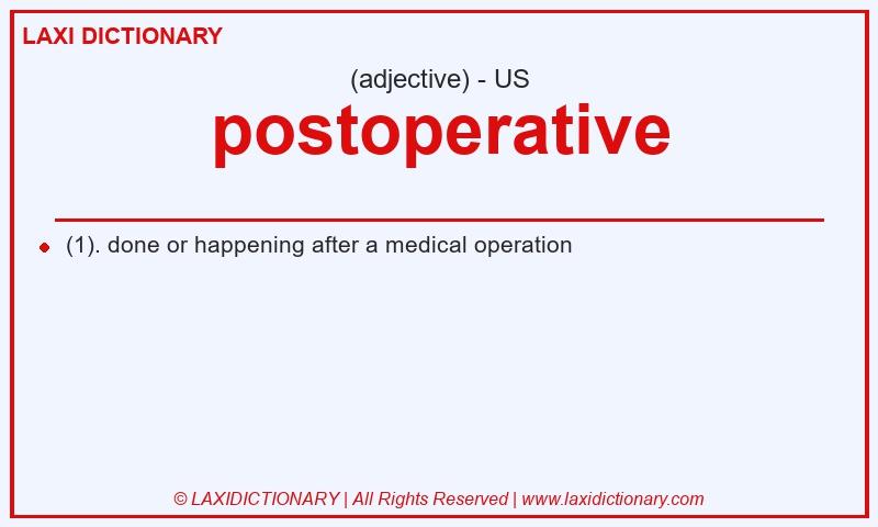 Definition postoperative in American English