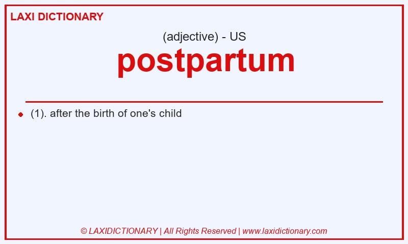 Definition postpartum in American English