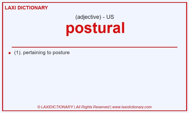 Definition postural in American English