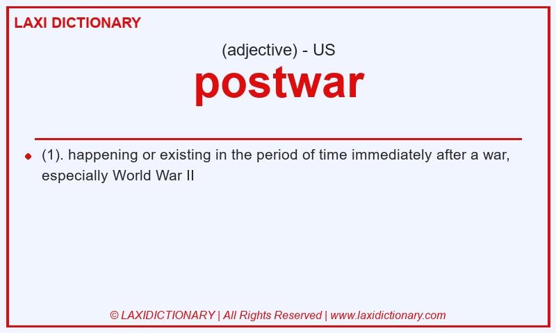 Definition postwar in American English