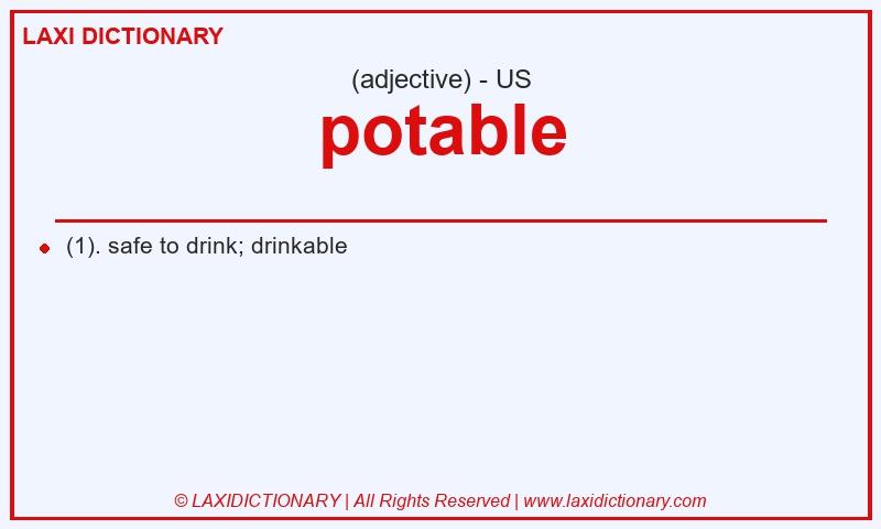 Definition potable in American English