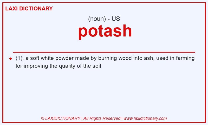 Definition potash in American English