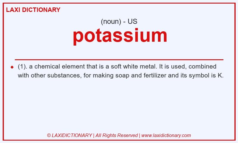 Definition potassium in American English