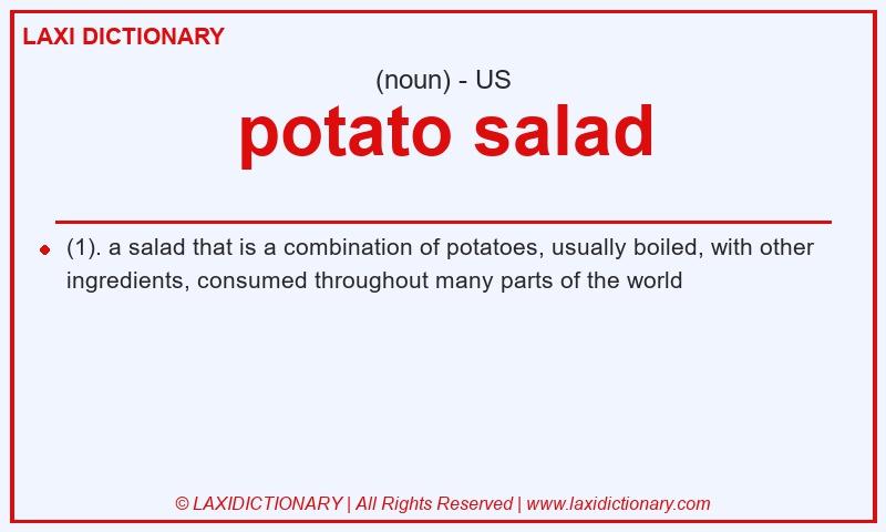 Definition potato salad in American English