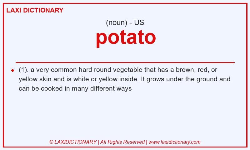 Definition potato in American English